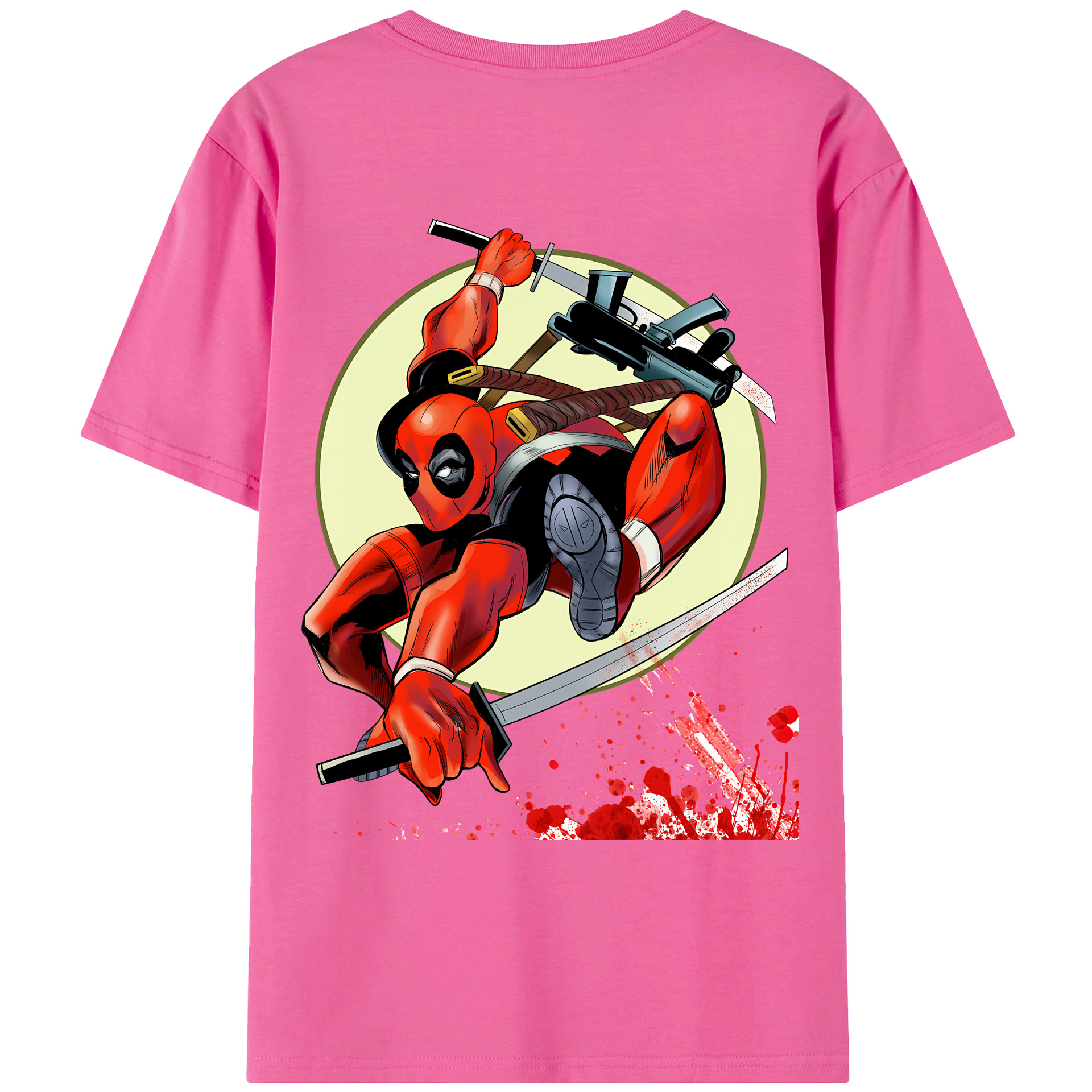 （画像用） Deadpool デッドプール レディース半袖Tシャツ(バックプリント)